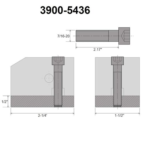 HHIP 3900-5436 KDK-100 & KDK-0 Style T-Nut Blank 1/2" x 1-1/2" x 2-1/4" with Screw in Saudi Arabia