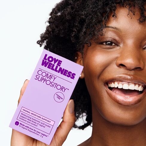 تحميلة لوف ويلنس كومفي | تحميلة مرطبة للمهبل | خالي من الهرمونات مع حمض الهيالورونيك وفطر التريميلا لدعم جفاف المهبل | 10 عدد in Kuwait