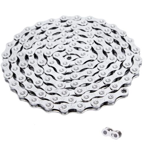 9 Speed Bike Chain Replacement Road Bike Quick Link X9 27 Speed Chains for MTB BMX 116 Links Silver in Kuwait