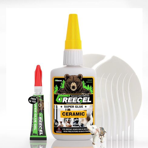 الغراء الفائق السيراميك - الخزف Superglue 2 أوقية - لاصق صافٍ لمادة لاصقة فورية (CA) Superglue المقاومة للحرارة للفخار ، والأطباق ، والبلاط ، والقدح ، واللوحات ، إبريق الشاي (1 حزمة) in Kuwait