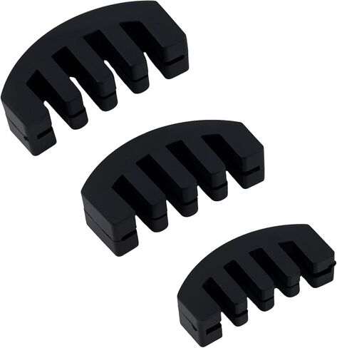 3pcs Violin Mutes, 3 Sizes Premium Hard Plastic Claw Style Violin Mutes Practical Musical Instrument Accessories Cello Viola Silencer Suitable for Daily Practice and Performance (Black) in Saudi Arabia
