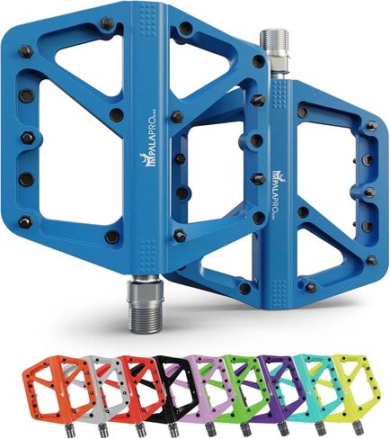 دواسات الدراجة مصنوعة من ألياف النايلون مقاس 9/16 بوصة - دواسات مسطحة غير قابلة للانزلاق - دواسات ركوب الدراجات ذات منصة مسطحة واسعة وخفيفة الوزن لدراجة BMX Road MTB الإلكترونية in Kuwait