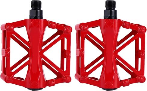 Qqmora Aluminium Pedals Durable Anti Skid Flat Platform Bicycle Pedal for Road Racing Recreational Cycling, High Strength Bright Colors Cost Performance in Saudi Arabia