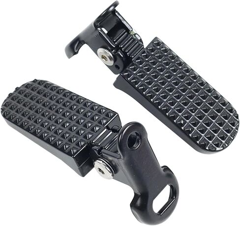 1 Pair Mini Bike Foot Pegs, Universal Foot Rest, Aluminium Alloy Non-Slip Bike Pegs, Folding Rear Pedals for Mountain Bike, Folding Bicycle (Black) in Kuwait