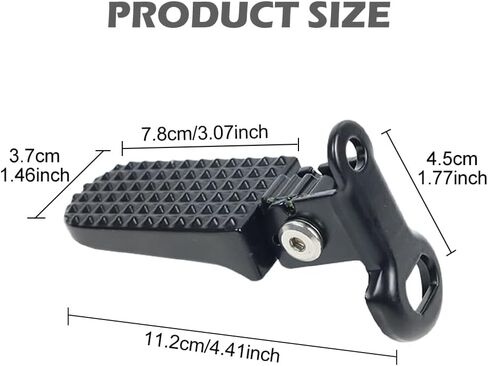 1 Pair Mini Bike Foot Pegs, Universal Foot Rest, Aluminium Alloy Non-Slip Bike Pegs, Folding Rear Pedals for Mountain Bike, Folding Bicycle (Black) in Kuwait