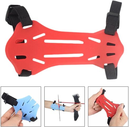 Arm Guard Arm Cover Ambidextrous with Quick Release Buckles Accessories Forearm Wrist for Practice Adults, red in Kuwait