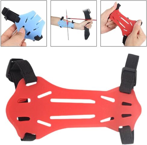 Arm Guard Arm Cover Ambidextrous with Quick Release Buckles Accessories Forearm Wrist for Practice Adults, red in Kuwait