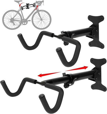 Bike Rack Garage, Bike Wall Mount, Bike Wall Mounted Holder Hook, Heavy-Duty Adjustable Bike Wall Rack, Hang Your Road, Mountain or Hybrid Bikes in Garage or Home, With EVA Foam Padded (1 Pack) in Saudi Arabia