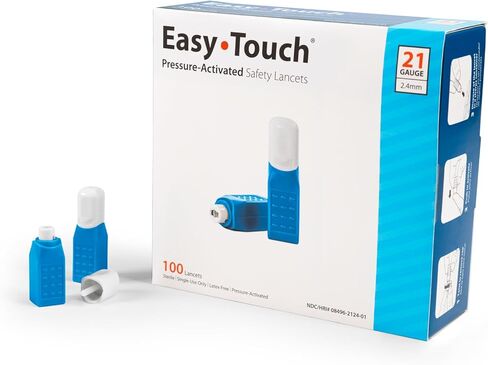 مشرط أمان Easy Touch 821241، منشط بالضغط، 21 جم × 2.4 مم (عبوة من 100 قطعة) in Kuwait