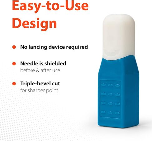 مشرط أمان Easy Touch 821241، منشط بالضغط، 21 جم × 2.4 مم (عبوة من 100 قطعة) in Kuwait