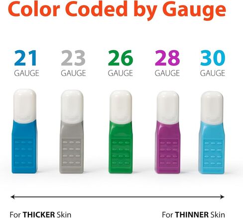 مشرط أمان Easy Touch 821241، منشط بالضغط، 21 جم × 2.4 مم (عبوة من 100 قطعة) in Kuwait