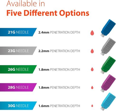 مشرط أمان Easy Touch 821241، منشط بالضغط، 21 جم × 2.4 مم (عبوة من 100 قطعة) in Kuwait