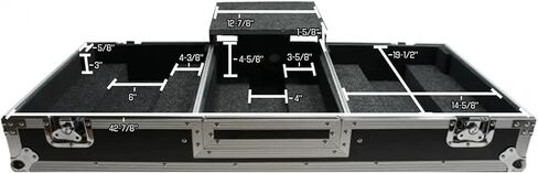 Harmony Audio HC2T1272WLT DJ Battle Coffin متوافق مع (2) أقراص Rane 12 الدوارة وخلاط Rane 72 - الجراب فقط in Saudi Arabia