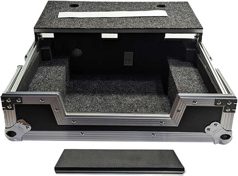 Harmony Cases HCDDJFLX4LT DJ Controller Case Compatible with DDJ-FLX4 with Smooth Glide Laptop Tray, Rolling Wheels, Adjustable Foam Padding, and Chrome Hardware for Superior Durability in Saudi Arabia