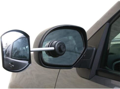 Camco 25664 Flat Tow-N-See Mirror - Driver Side, Black in Kuwait