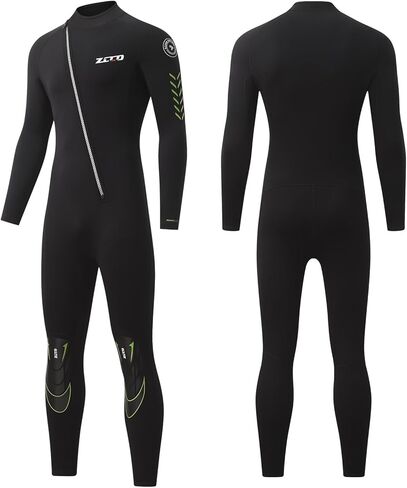 Skyone 1.5 مم بدلة غطس من النيوبرين للرجال والنساء، بدلة غطس بسحاب أمامي لكامل الجسم، قطعة واحدة بدلة غوص بأكمام طويلة دافئة لركوب الأمواج والغطس والسباحة والتجديف بالكاياك in Kuwait