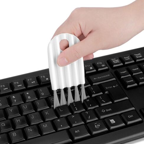 2pcs Flexible Gap Cleaning Brush - Bendable Crevice Tool for Cups, Keyboards & Appliances, 3.4" x 1.7" x 0.2" White in Saudi Arabia