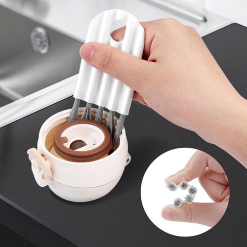 2pcs Flexible Gap Cleaning Brush - Bendable Crevice Tool for Cups, Keyboards & Appliances, 3.4" x 1.7" x 0.2" White in Saudi Arabia