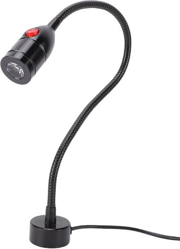 Magnetic Work Light, 3W LED Machine Light, 1000LM 6000K IP65 LED Work Lamp with Flexible Gooseneck & Magnetic Base, Ideal for Lathe, Sewing Machine & Industrial Lighting (US Plug) in Kuwait