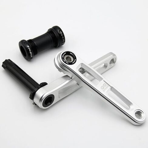 Ultralight Road Bike Crankset 160/165/170mm, Hollow Tech Bicycle Crank Arm Set with Bottom Bracket, 3-Bolt Direct Mount Crank Compatible with GXP,Road,Gravel,Folding Bicycle in Kuwait