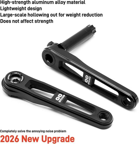 Ultralight Road Bike Crankset 160/165/170mm, Hollow Tech Bicycle Crank Arm Set with Bottom Bracket, 3-Bolt Direct Mount Crank Compatible with GXP,Road,Gravel,Folding Bicycle in Kuwait