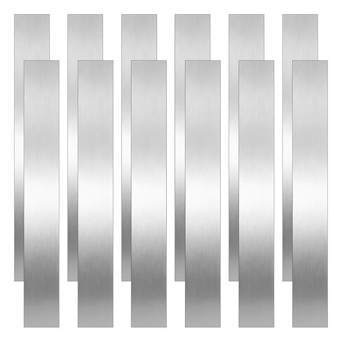 OLYCRAFT 36Pcs 304 Stainless Steel Strips 6x1 Inch Stainless Steel Sheet 0.01-0.3mm Thick DIY Metal Strips for Crafts Metal Shim Stock for Kitchen Trim and Craft Projects in Saudi Arabia