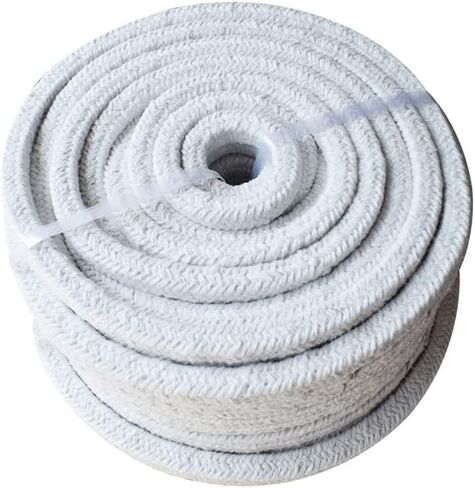 Log Burner Door Seal Rope,Rope Seal - Ceramic Fiber Gasket Twisted 32 feet, Stove Boiler Furnace Oven Kiln Door(6 * 6mm*10m) in Kuwait