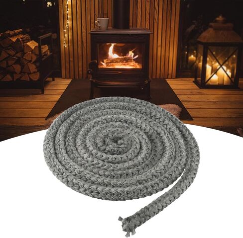 Black Fiberglass Rope Seal Wood Stove for Door Gasket, 8mm x 300cm 12mm x 2m, Pellet Stoves, Fireplaces, Chimneys in Saudi Arabia
