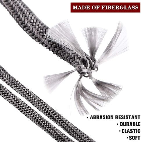 Black Fiberglass Rope Seal Wood Stove for Door Gasket, 8mm x 300cm 12mm x 2m, Pellet Stoves, Fireplaces, Chimneys in Saudi Arabia