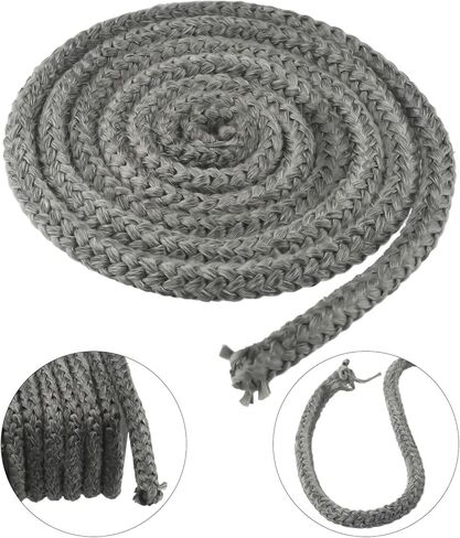 Black Fiberglass Rope Seal Wood Stove for Door Gasket, 8mm x 300cm 12mm x 2m, Pellet Stoves, Fireplaces, Chimneys in Saudi Arabia