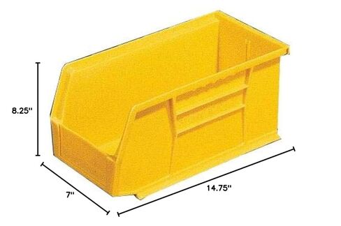 AKRO-MILS 30240BLUEAM Logistics 14 3/4" X 8 1/4' X 7" Stacking and Hanging Storage Bin, Blue in Saudi Arabia