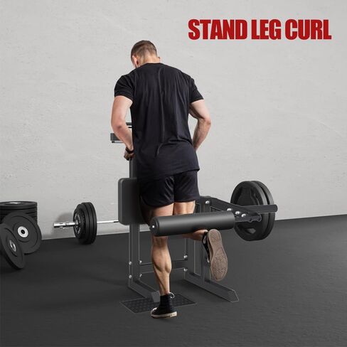 جهاز تجعيد الساق واقفًا، جهاز رفع الأثقال في صالة الألعاب الرياضية المنزلية، جهاز خاص للجزء السفلي من الجسم، معدات تمرين الساق، تقوية العضلات بتصميم قابل للطي in Kuwait
