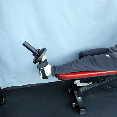 Tib Bar Tibialis Trainer Tibia Dorsi Calf Raise Machine with Straps Anterior Exercise Equipment Knees Over Toes Equipment for Strengthening Calves/Shins/Ankles, Fits 2" Olympic Weight Plates in Kuwait