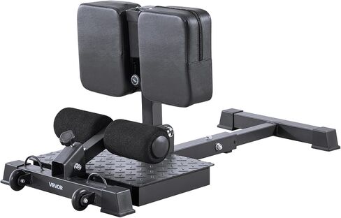 VEVOR Sissy Squat Machine, Multi-Function Deep Sissy Squat Bench for Leg Muscle Training, Easy Setup & Foldable Core Waistline & Glute Workout Equipment, Leg Exercise Machine for Home Gym, Black in Saudi Arabia