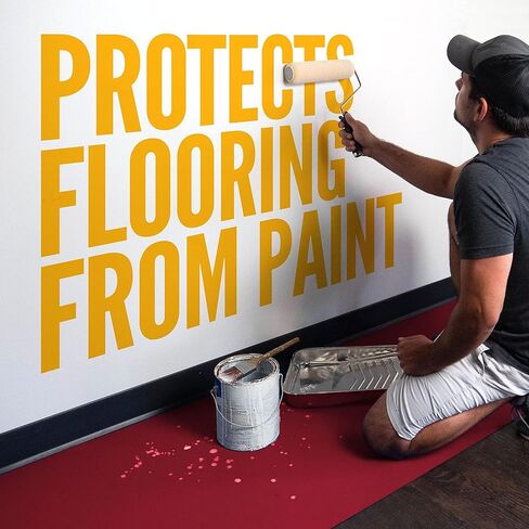 US Cargo Control Neoprene Floor Runner 27 Inch x 20 Feet, Reusable Floor Runner with Slip-Proof Surface and Non-Skid Bottom, Protects All Floor Types, Red in Kuwait