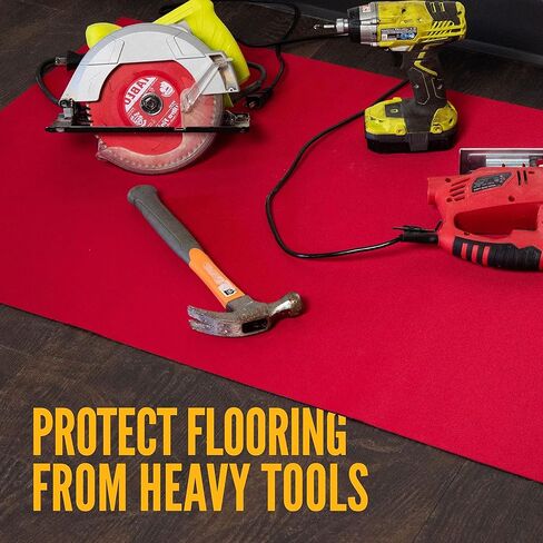 US Cargo Control Neoprene Floor Runner 27 Inch x 20 Feet, Reusable Floor Runner with Slip-Proof Surface and Non-Skid Bottom, Protects All Floor Types, Red in Kuwait