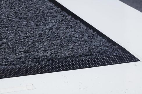 Guardian Platinum Series Indoor Wiper Floor Mat, Rubber with Nylon Carpet, 3'x 5', Black in Kuwait