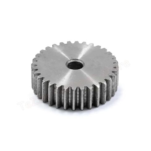 1Pcs 1M 21T-40T Pinion Spur Gear 1 Mod Cylindrical Flat Gear 24 25 26 27 29 29 30 31 32 33 34 35 36-40 Teeth 45# Steel(1M 37T (Bore 6mm)) in Saudi Arabia