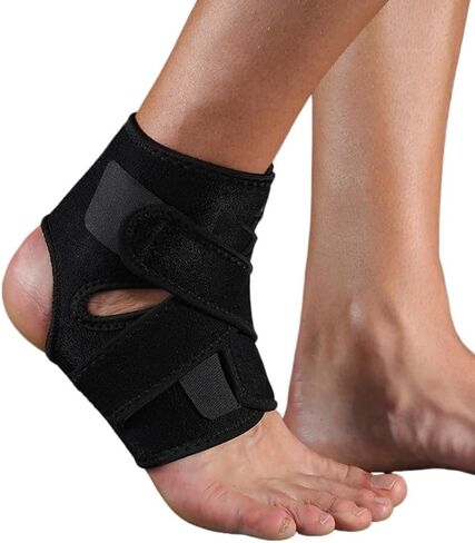 1PCS 3D Neoprene Adjustable Ankle Support Protector Football Basketball Ankle Support Brace Protective in Saudi Arabia