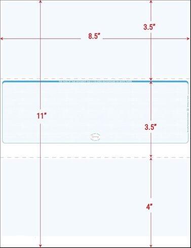3000 Blue- Linen Laser Check Stock, (Check at Middle) Blank Laser Checks, Laser Check, Bank Checks, Business Checks, or Personal Checks in Kuwait