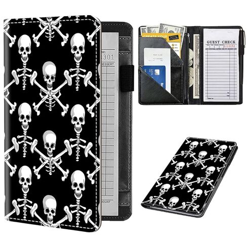 Server Book for Waitress, Cute Serving Books with Zipper Pocket, Leather Server Check Book Ticket Book Holder, Restaurant Waitress Accessories Server Booklet Organizer,Beautiful Highland Cow Flowers in Kuwait