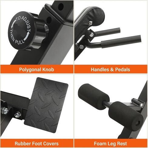 Roman Chair Hyperextension Bench Roman Chair Back Extension Machine Foldable 5 Position Sit up Multi-Functional Hyperextension Strength Exercise Bench 330 L in Kuwait