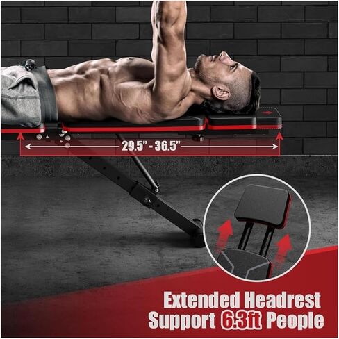 Roman Chair Hyperextension Bench Adjustable Weight Bench for Home Gym Foldable Incline Decline Sit up Exercise with Leg Extension Pad for Ful in Kuwait