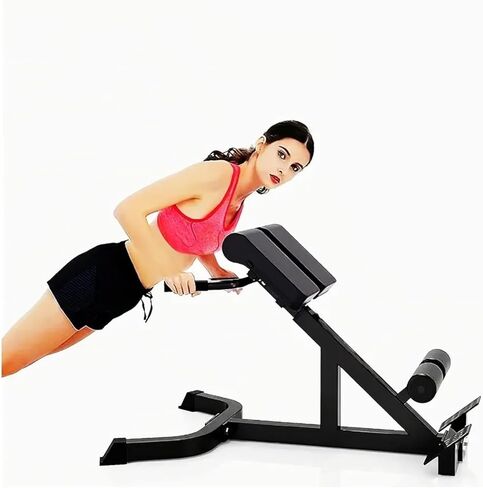 Roman Chair Hyperextension Bench Roman Chair Hyperextension Bench Adjustable Back Extension Machine for Home Gym Core Lower Workout 250lbs Weight Capacity in Kuwait