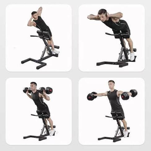 Adjustable Roman Chair for Home Gym, Strengthen Back and5 Height Options, Supports 330lbs in Saudi Arabia