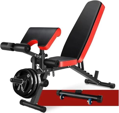 Roman Chair Hyperextension Bench 800LBS Adjustable Weight Bench, Heavy Duty Workout with Leg Extension and Curl, Flat/Incline/Decline Sit Up Full Body in Kuwait