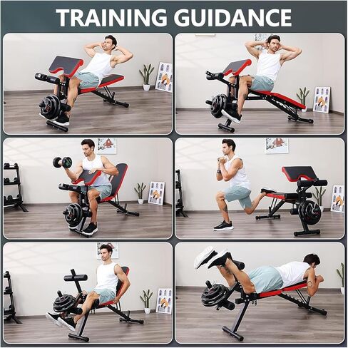 Roman Chair Hyperextension Bench 800LBS Adjustable Weight Bench, Heavy Duty Workout with Leg Extension and Curl, Flat/Incline/Decline Sit Up Full Body in Kuwait