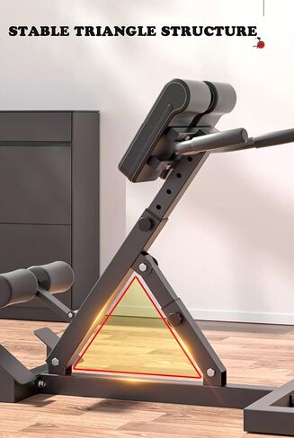 Adjustable Roman Chair for Home Gym, Back and Abs Exerciser with Multiple Height Options, Leg Strength Trainer, High Weight Capacity in Saudi Arabia