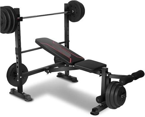 Roman Chair Hyperextension Bench Standard Weight Bench Set with Adjustable Leg Extension and Curl Features Foldable Flat Incline Decline Workout for Home in Kuwait