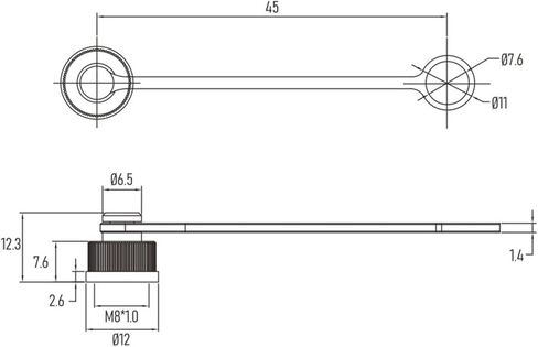 M8 male connector with dust cover, plastic waterproof grade IP68, with wire ring in Kuwait